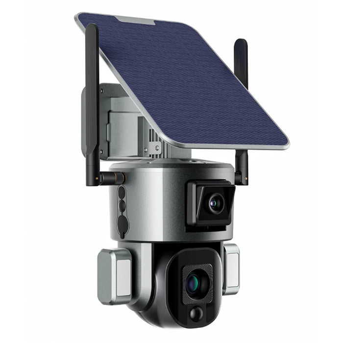 8MP 4G Solar Powered Dual Lens Camera Fixed Focus Night Vision IP66 Waterproof Camera (EU Version) - 2