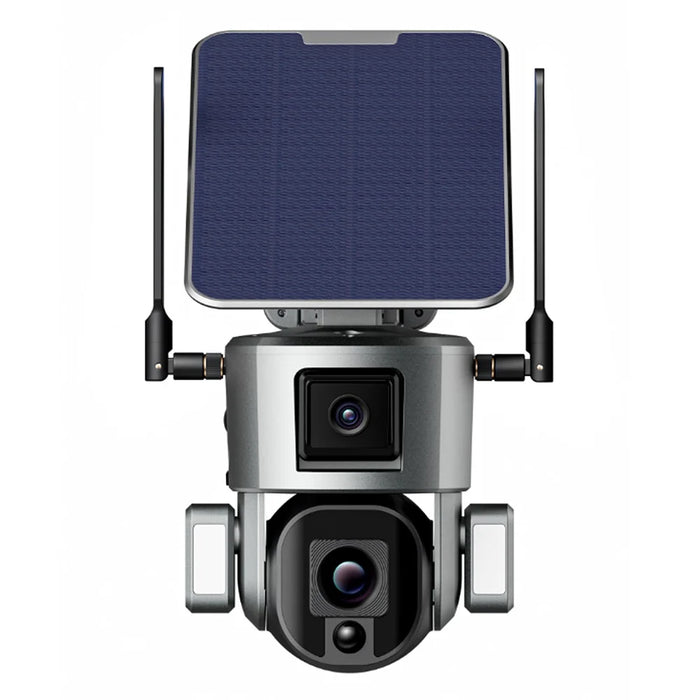 8MP 4G Solar Powered Dual Lens Camera Fixed Focus Night Vision IP66 Waterproof Camera (EU Version) - 3