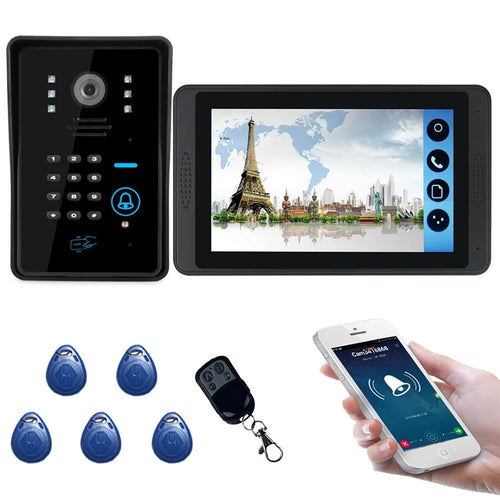 618MJIDS11 EU Plug Outdoor Night Vision P2P WiFi Intercom Video Doorbell - 1