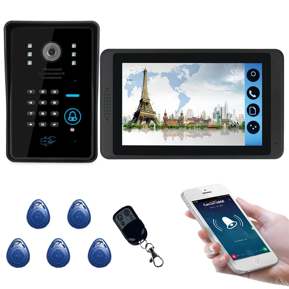 618MJIDS11 EU Plug Outdoor Night Vision P2P WiFi Intercom Video Doorbell - 1