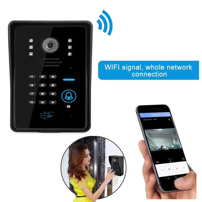 618MJIDS11 EU Plug Outdoor Night Vision P2P WiFi Intercom Video Doorbell - 3