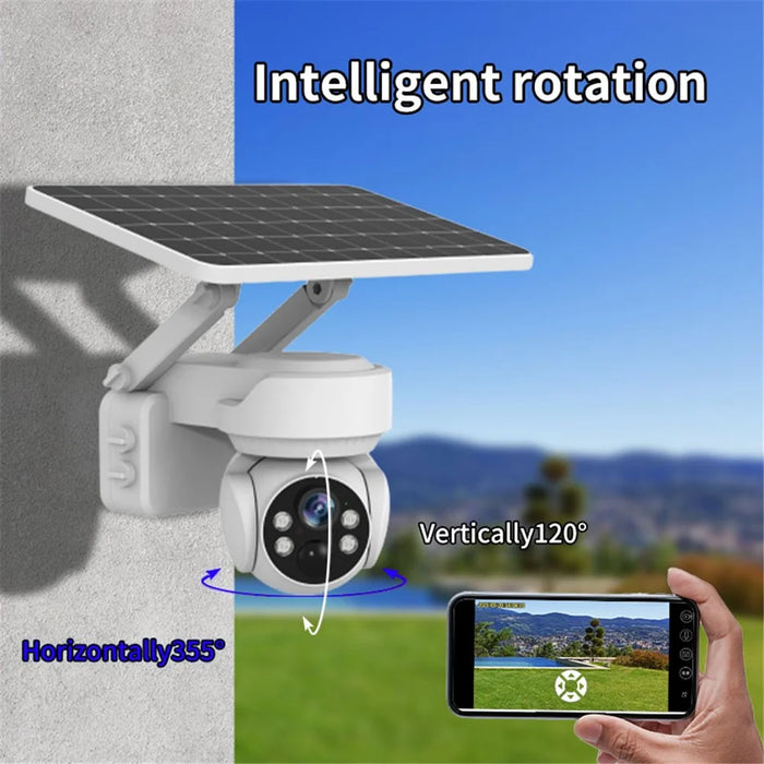 Q2 EU Version 4G Camera 2MP Home Remote Monitor Solar Security Camera - 6