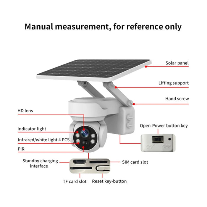 Q2 Solar Powered Security 2MP Camera WiFi Connection Home Remote Monitor - 4
