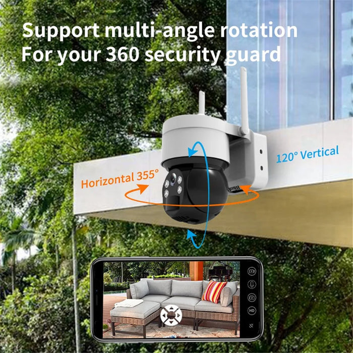 Q4Z 2MP Solar-Powered Camera Outdoor 4G EU Gimbal Monitor Camera - 4