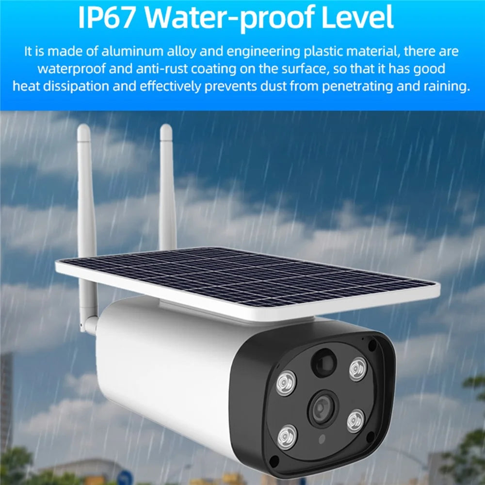 Y8 2MP HD WiFi Solar-Powered Home Camera Full-Color 1080P Security Camera (No Battery) - 5