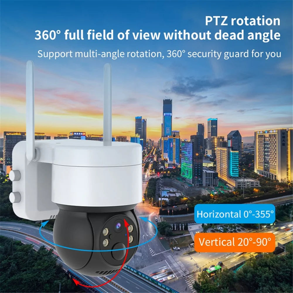 Q4X Outdoor WiFi Solar-Powered Surveillance Camera 1080P HD Video Camera - White - 2