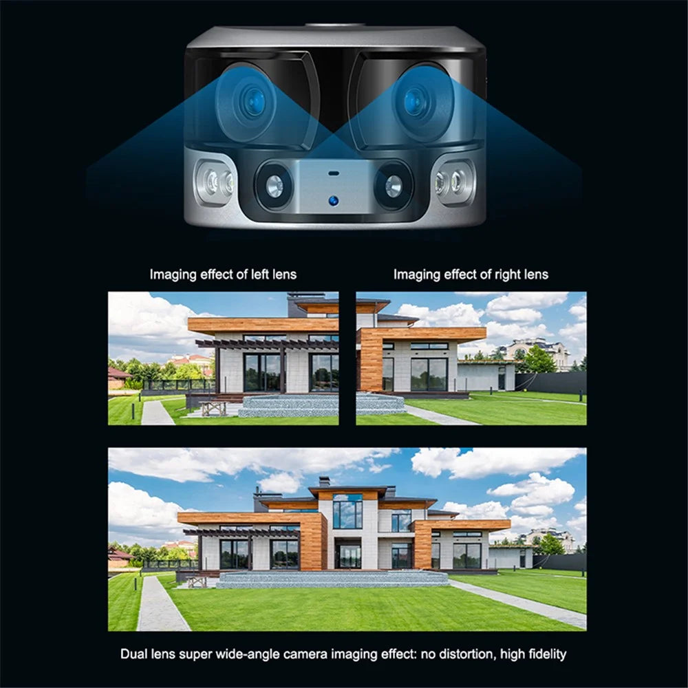 Y6 8MP Dual-Lens HD Solar-Powered Camera Bulti-In Battery Mobile Phone Remote 4G Surveillance Camera - 3