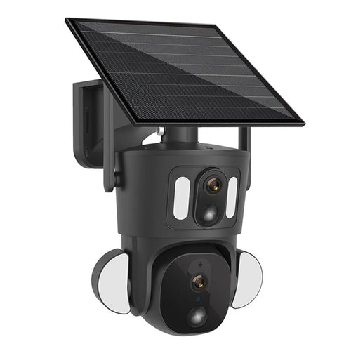 Q32 Solar Security Camera US Version 4G Network 2K+4MP Dual Lens Home Monitor - 1