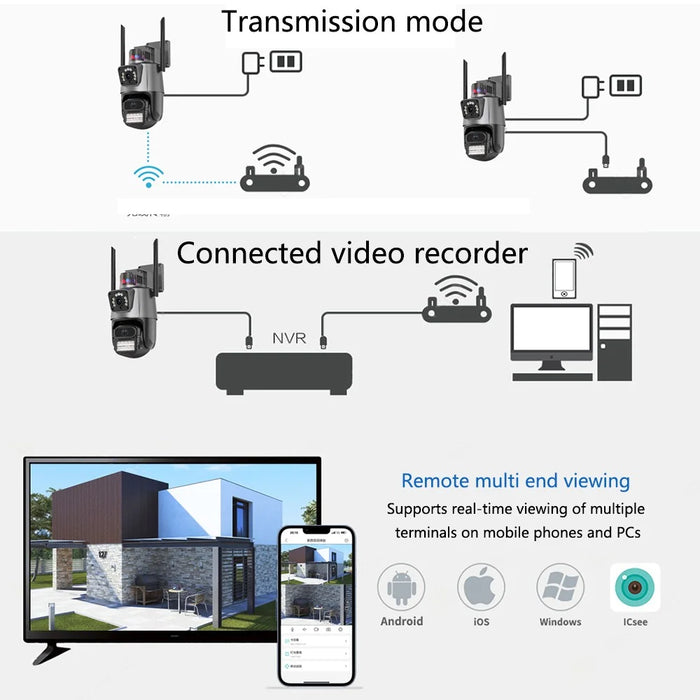 Outdoor Waterproof Intercom Monitor Ball Machine WiFi Camera, APP: ICSEE - 6