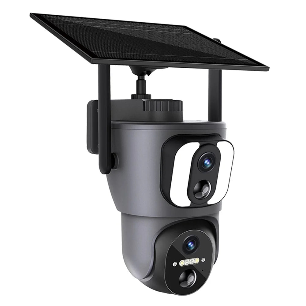ESCAM QF390 2MP+2MP Dual Lens IP66 PIR Sensor WiFi Solar Panel IP Camera - 1
