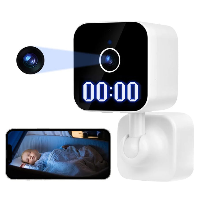 K1 Home Security Clock Camera 1080P HD Night Vision Camera Support Tuya App, US Plug - 1
