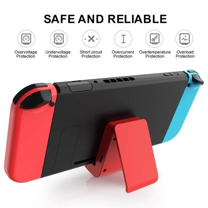 YD03 For Nintendo Switch / Switch Lite Type-C Charger Desktop Stand Charging Dock - Red - 2