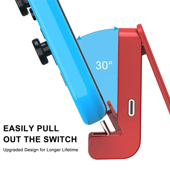 YD03 For Nintendo Switch / Switch Lite Type-C Charger Desktop Stand Charging Dock - Red - 6
