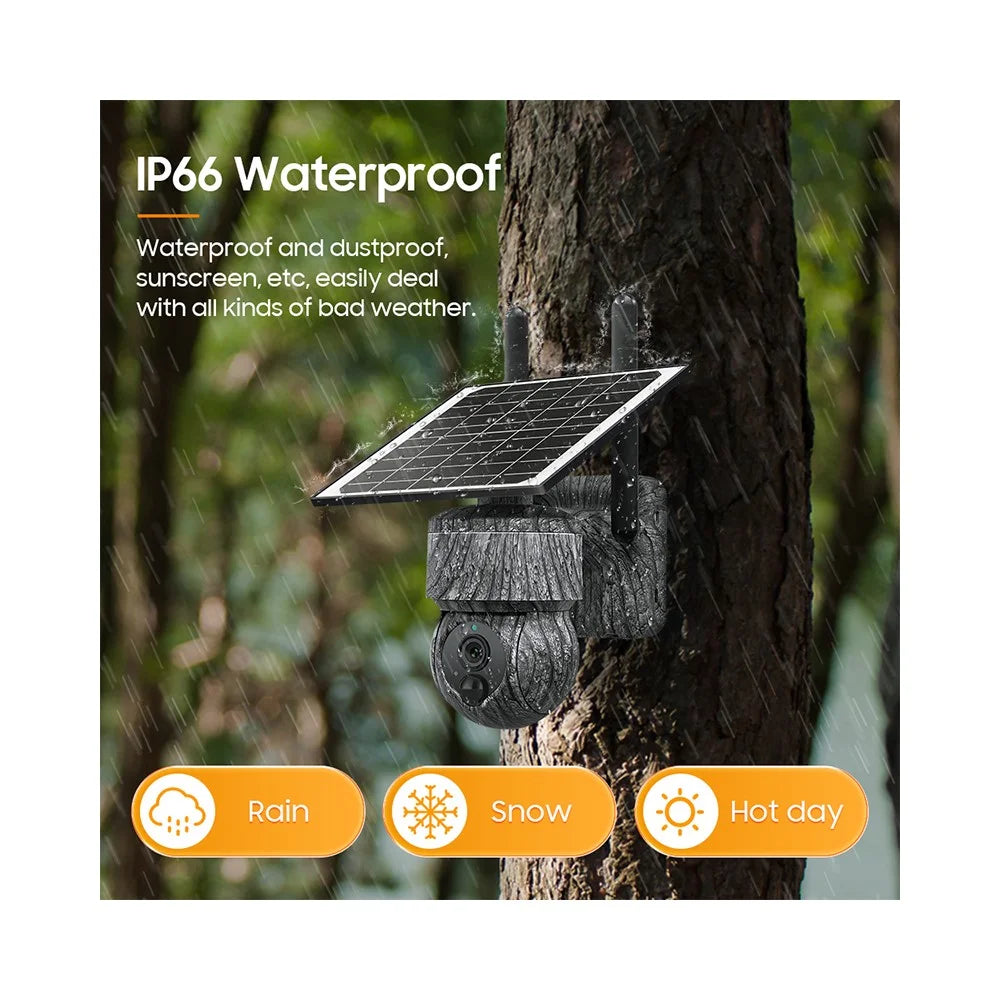 Q51 UBOX App Camouflage Night Vision HD Outdoor Solar Surveillance WiFi Camera - 6