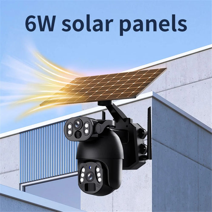 Q6 Pro 6MP Dual Lens HD Full-Color Night Vision Solar-Powered Camera, WiFi Version - 3