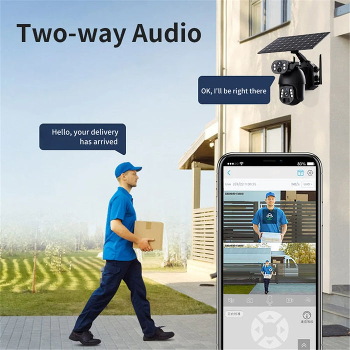 Q6 Pro 6MP Dual Lens HD Full-Color Night Vision Solar-Powered Camera, WiFi Version - 4