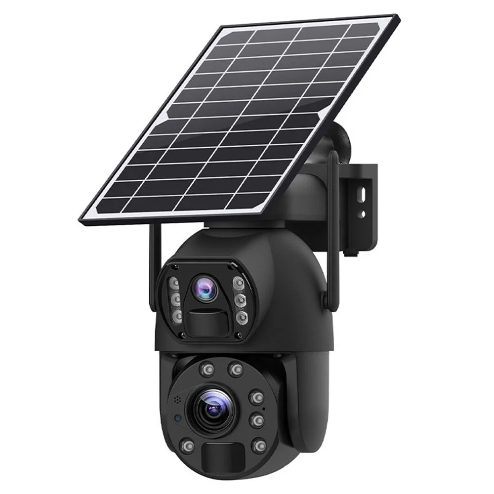 Q59 4G EU Version 6MP HD 10X Zoom Camera Dual-Lens Solar-Powered Camera - 1