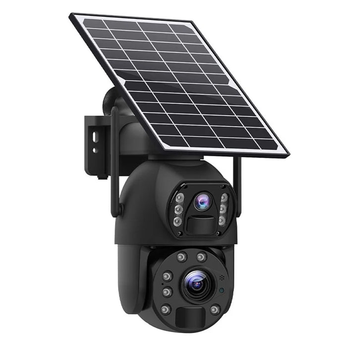 Q59 4G EU Version 6MP HD 10X Zoom Camera Dual-Lens Solar-Powered Camera - 2