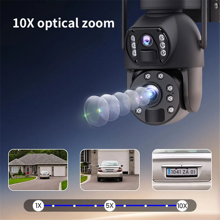 Q59 4G EU Version 6MP HD 10X Zoom Camera Dual-Lens Solar-Powered Camera - 5