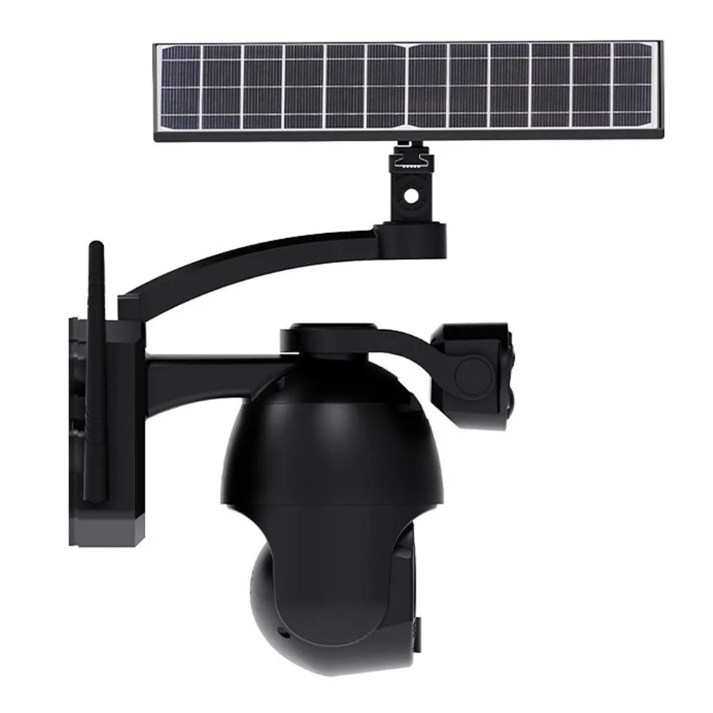 Q6 Max 4G US Dual-Lens 6MP HD Camera Solar-Powered Full-Color Night Vision Camera - Black - 4
