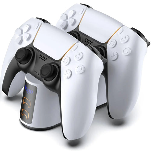DSP-828 For Sony PlayStation 5 Game Controller Dual Slot Charger Dock LED Light Fast Charging Station - 1
