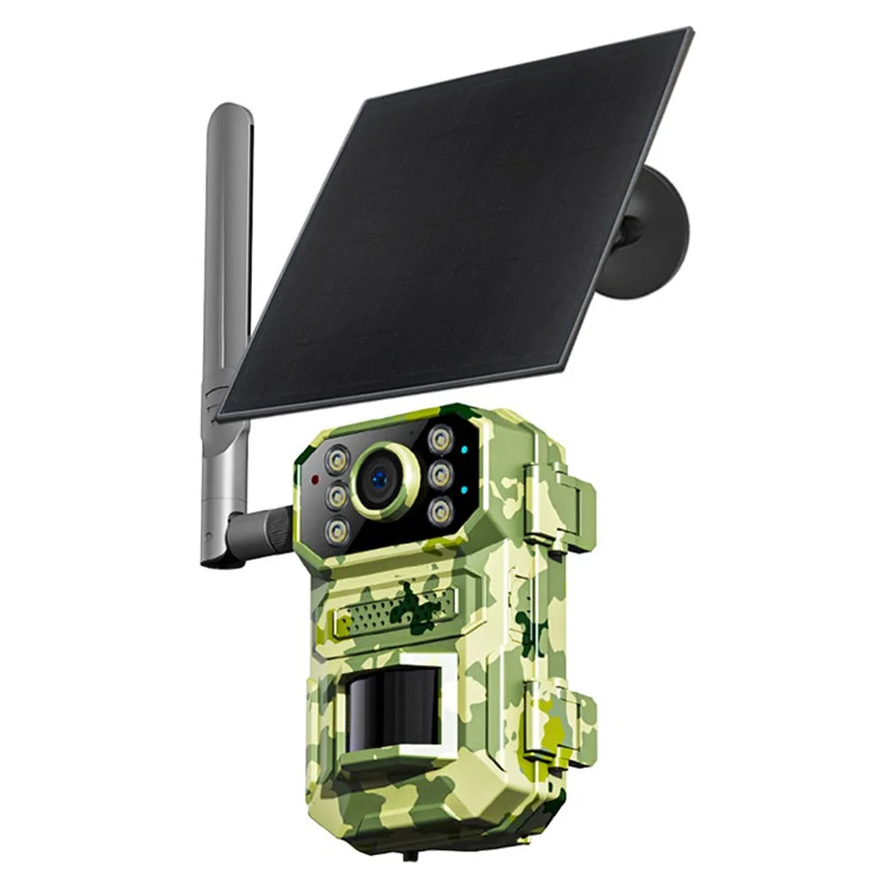 A8 4G EU Version 4K HD Waterproof Tracking Detection Security Surveillance Camera with Battery + Solar Panel - 1