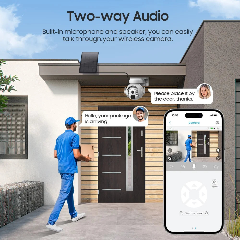 Q55 12X Zoom Low-Power Solar-Powered Surveillance Camera, Dual-Lens WiFi Version - 6