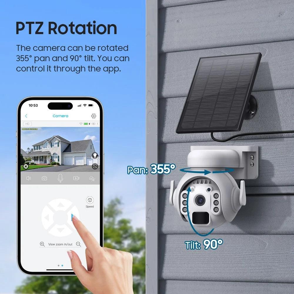 Q55 12X Zoom Low-Power Solar-Powered Surveillance Camera, Dual-Lens WiFi Version - 7