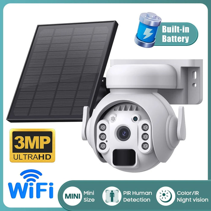 Q55 12X Zoom Single-Lens 3MP Solar-Powered Surveillance Camera, WiFi Version - 2