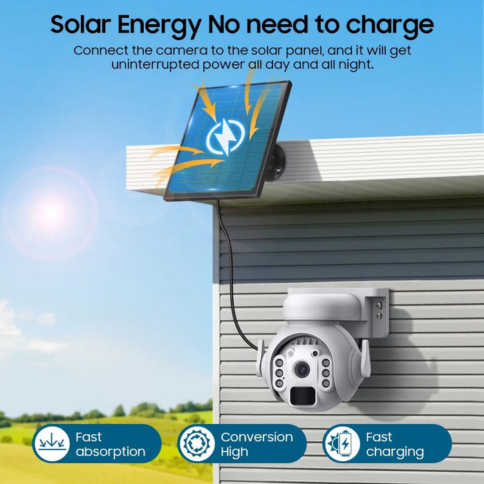Q55 12X Zoom Single-Lens 3MP Solar-Powered Surveillance Camera, WiFi Version - 3