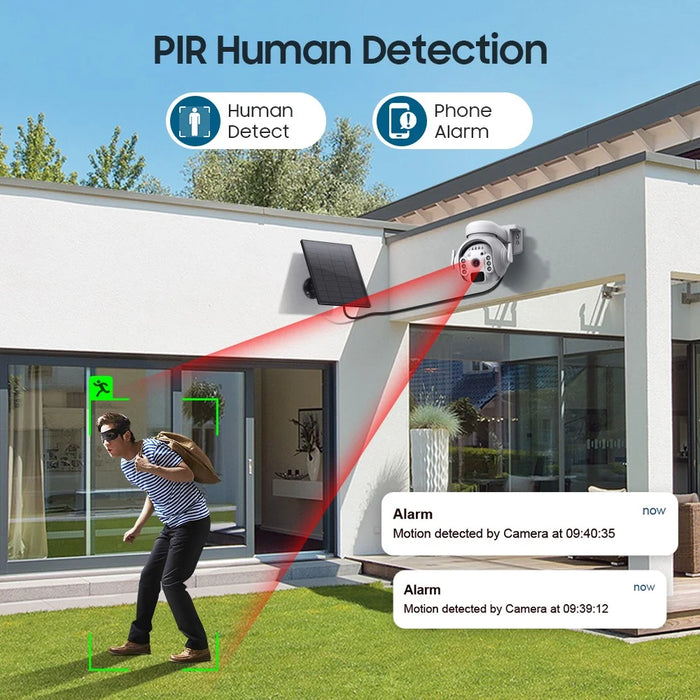Q55 12X Zoom Single-Lens 3MP Solar-Powered Surveillance Camera, WiFi Version - 5