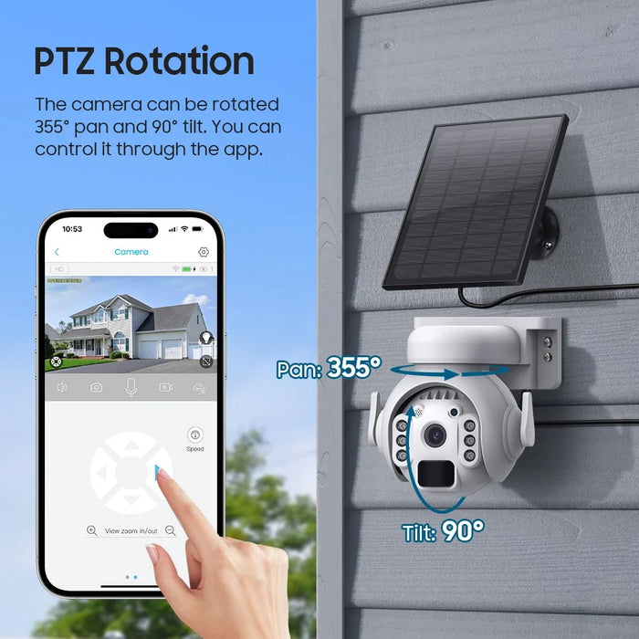 Q55 12X Zoom Single-Lens 3MP Solar-Powered Surveillance Camera, WiFi Version - 7