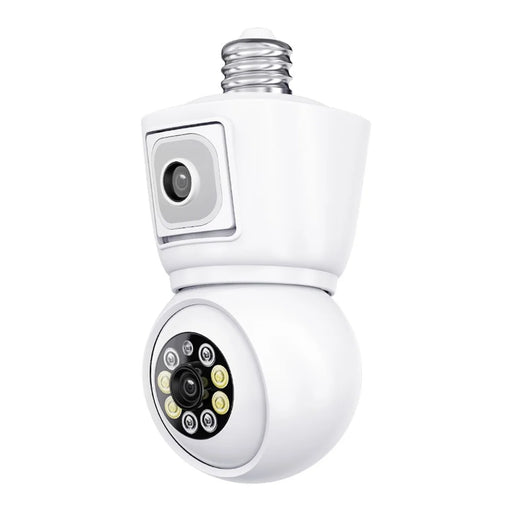 ESCAM QF202 E27 2x2MP Dual Lens Dual Screen Security Camera Two-Way Voice Motion Detection WiFi Camera - 1