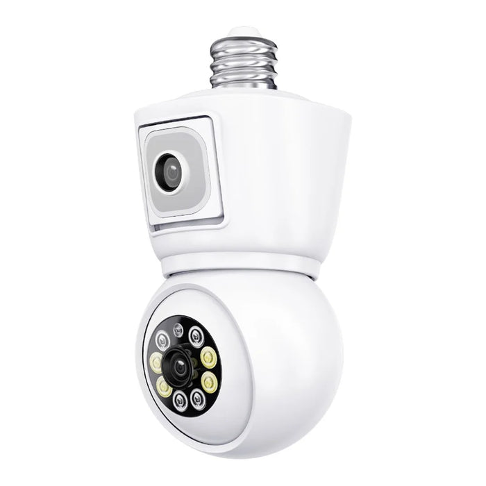 ESCAM QF202 E27 2x2MP Dual Lens Dual Screen Security Camera Two-Way Voice Motion Detection WiFi Camera - 1