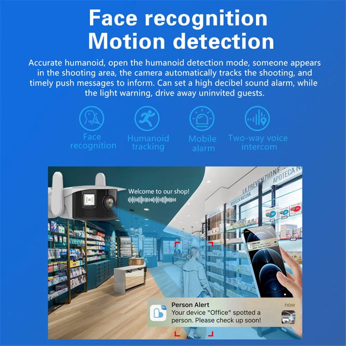 I311M HD Security Camera WiFi Pet Baby Monitor Supports Two-Way Intercom, Cloud Storage - White/EU Plug - 4