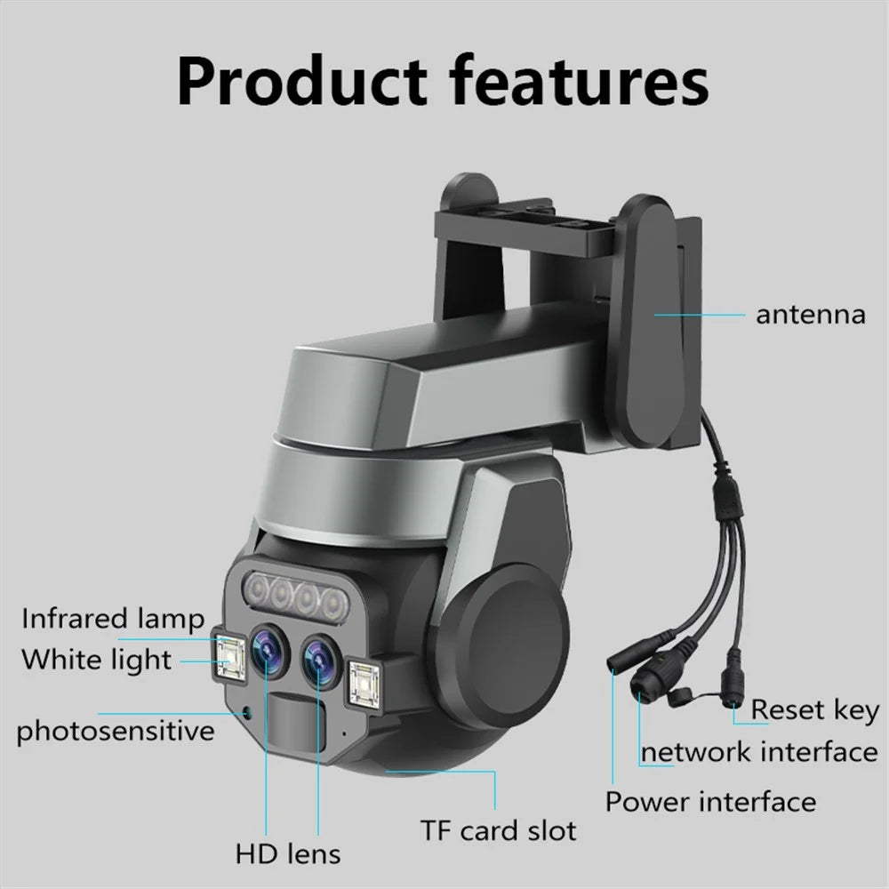 Q820M 10x Zoom Binocular Monitor Night Vision Home Surveillance WiFi Camera - EU Plug - 2
