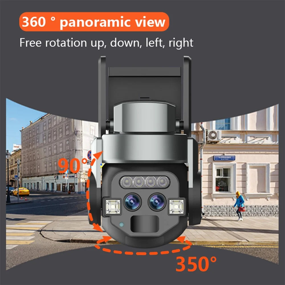 Q820M 10x Zoom Binocular Monitor Night Vision Home Surveillance WiFi Camera - EU Plug - 4