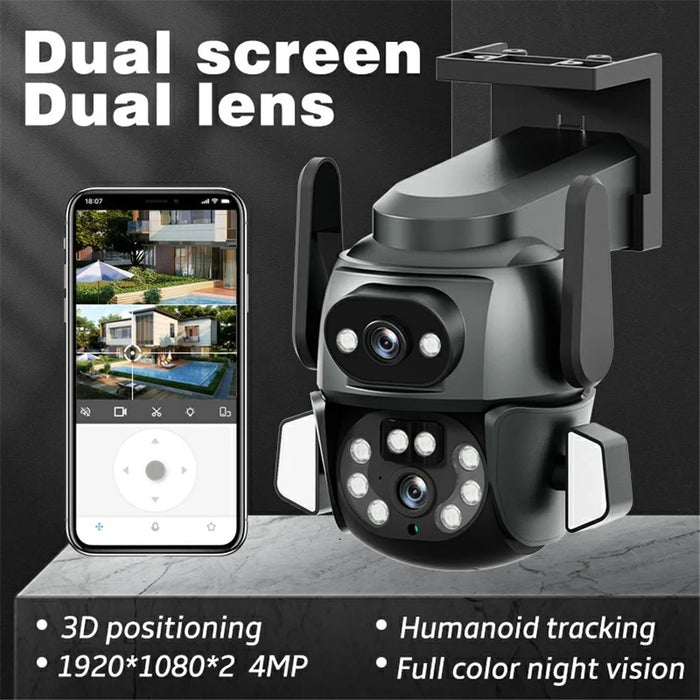 Q821 4MP 2.4G WiFi 3D Directional Surveillance Camera Night Vision Monitor - EU Plug - 3