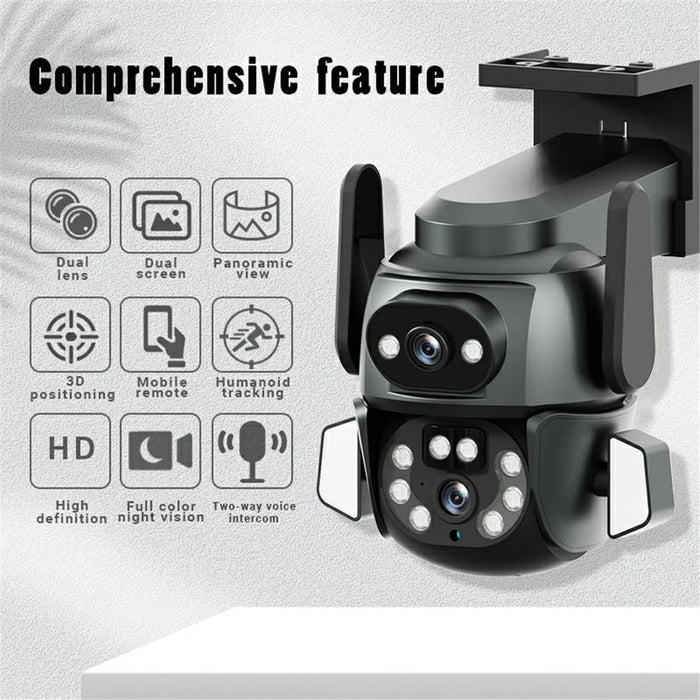 Q821 4MP 2.4G WiFi 3D Directional Surveillance Camera Night Vision Monitor - EU Plug - 4