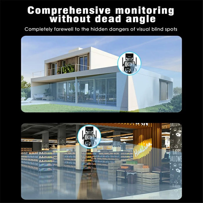 Q821 4MP 2.4G WiFi 3D Directional Surveillance Camera Night Vision Monitor - EU Plug - 5