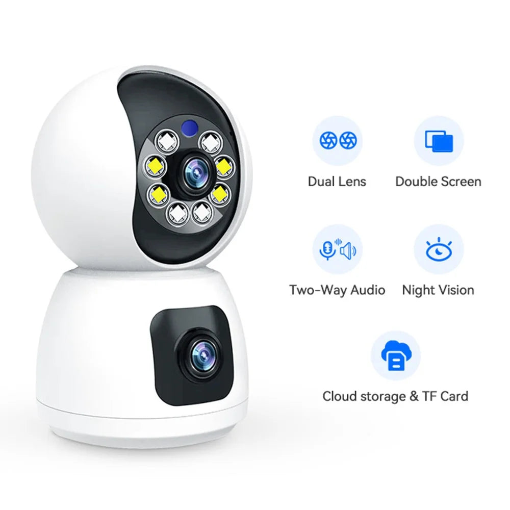P100 2.4G HD Wireless WiFi Dual Camera with Night Vision Security Camera Two-Way Talk - 2