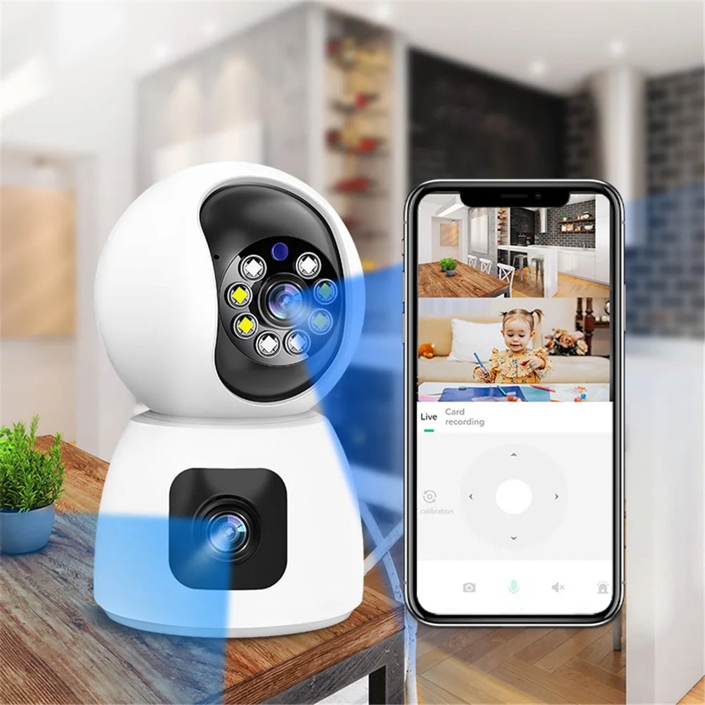 P100 2.4G HD Wireless WiFi Dual Camera with Night Vision Security Camera Two-Way Talk - 5