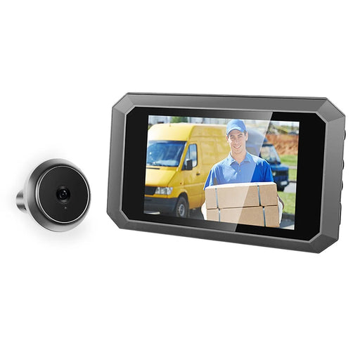 C23 1080P 3.97-Inch Screen Night Vision Doorbell Wide-Angle Camera for Home Security - Grey - 1