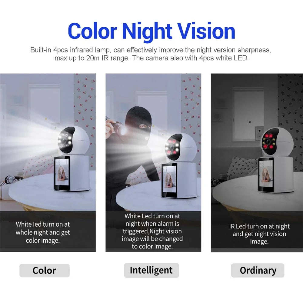 ESCAM QF104 Video Call WiFi Security Camera 3MP Pet Baby Monitor Motion Detection Recorder - US Plug - 7