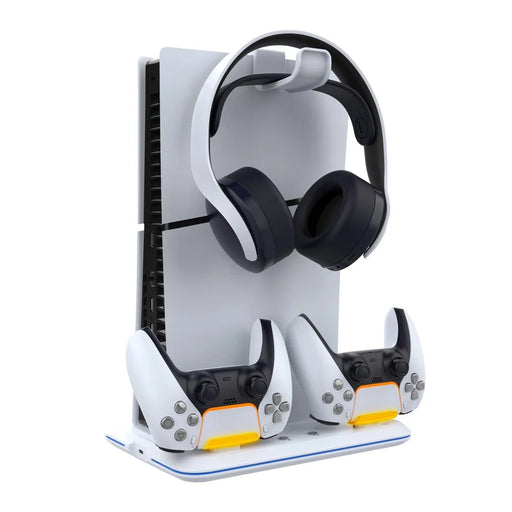 IPEGA PG-P5S020W For Sony PS5 Slim Game Console Cooling Base Dual Controller Charger Headphone Hanger - 2