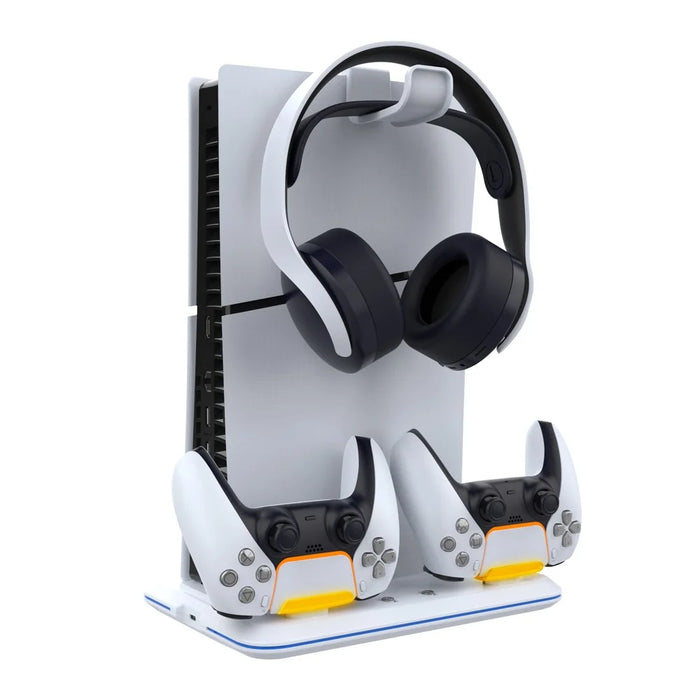 IPEGA PG-P5S020W For Sony PS5 Slim Game Console Cooling Base Dual Controller Charger Headphone Hanger - 2