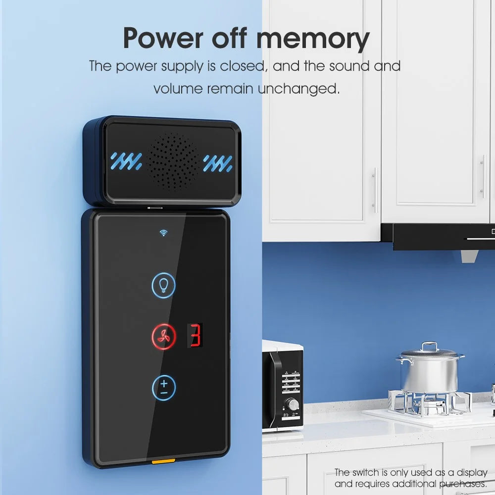 Smart Wireless Waterproof Doorbell 4-Gear Volume Home Door Bell, 1 Receiver + 2 Buttons (CE is applying) - Black - 7