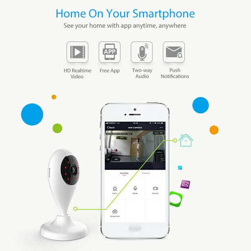 NEO NIP-55AI Wireless Night Vision Camera Home Security Mini Indoor WiFi Camera - US Plug - 2