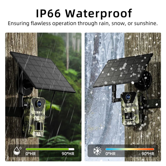 F8 Solar 4G Trail Camera Waterproof PIR Night Vision HD Outdoor Hunting Camera - 7