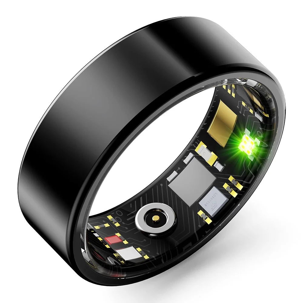 R11M Smart Ring Health Sleep Monitoring Fitness Tracker - Black / 17.3mm - 1